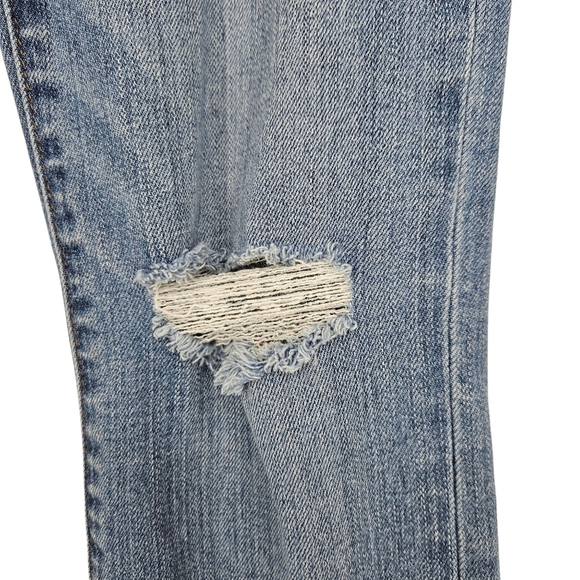 Madewell 8" Skinny Jeans Frankie Medium Wash Distressed Denim Petite 24P - Picture 3 of 12